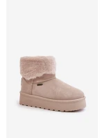 Sněhule na platformě s kožíškem Big Star OO274A107 Světle béžové Sněhule na platformě s kožíškem Big Star OO274A107 Světle béžové