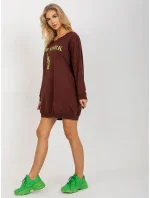 Mikina VI BL 3212.15X tmavě hnědá