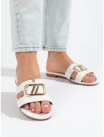 Trendy dámské nazouváky bílé bez podpatku Trendy dámské nazouváky bílé bez podpatku