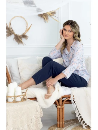 Leveza Florence 1511 7/8 M-2XL pyžamo Leveza Florence 1511 7/8 M-2XL pyžamo