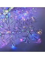 Světelné závěsy na vánoční stromek 120x120 CM 232LED MULTIKOLOR sněhové vločky