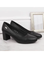 Černé lodičky Sergio Leone W SK314A s ozdobným sloupkem Černé lodičky Sergio Leone W SK314A s ozdobným sloupkem