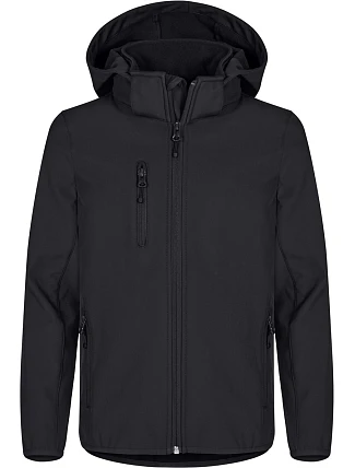 Clique Classic Softshell Jkt Jr Dětská 3-vrstvá softshellová bunda s kapucí 67.0909 black Clique Classic Softshell Jkt Jr Dětská 3-vrstvá softshellová bunda s kapucí 67.0909 black