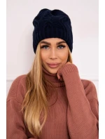 Fleecová čepice Sylwia K244 navy blue Fleecová čepice Sylwia K244 navy blue