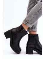 Dámské Zip Boty Černé Romella