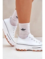 Dámské nízké trampky na platformě Aradwin – bílé