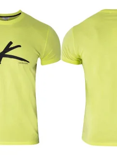 Pánské tričko KM0KM00467-ZAA zelená - Calvin Klein