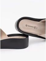 Praktické dámské nazouváky hnědé na plochém podpatku Praktické dámské nazouváky hnědé na plochém podpatku