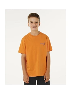 Chlapecké tričko RIP CURL Eternal Shred Art Tee-Boy, oranžové, dětské