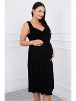 Šaty se širokými ramínky černé