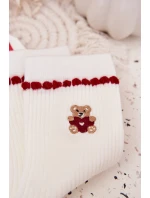 Dámské Vánoční Ponožky S Medvídkem Bílé Dámské Vánoční Ponožky S Medvídkem Bílé