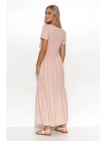 Denní šaty M549 tělové - Makadamia