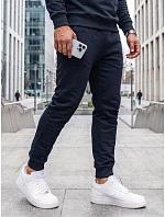 Pánská nezateplená mikina s kapucí, tmavě modrá, FashionStreet AX0674