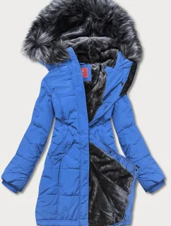 Světle modrá dámská zimní bunda (M-21305)