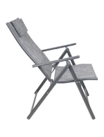 ZAHRADNÍ SEDADLA 57x68x106CM 2xTEXTLINE 7 POLOH SADA S OPĚRKOU HLAVY.2 ks