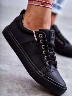 Dámské kožené tenisky Big Star – černé