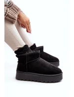 Dámské sněhule na platformě s kožešinovou podšívkou, černá Xamella Dámské sněhule na platformě s kožešinovou podšívkou, černá Xamella