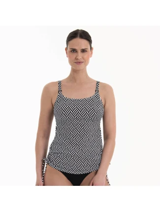 Dámský horní díl plavek Top tankini 6577-1.430 Černá s bílou - Anita