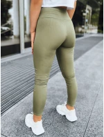 Dámské žebrované legíny LOOK AT ME zelené FashionStreet UY1572