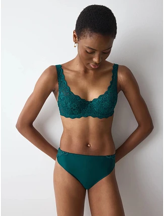 Dámská podprsenka Amourette WHP Teal Green tmavě zelená - TRIUMPH Dámská podprsenka Amourette WHP Teal Green tmavě zelená - TRIUMPH