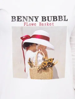 Šaty s potiskem košíku ecru