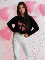 Dámský oversize svetr HARPER černý FashionStreet MY1982 Dámský oversize svetr HARPER černý FashionStreet MY1982