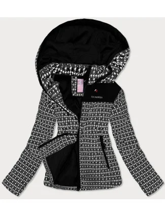 Černá dámská sportovní bunda pro přechodné období (W706) Černá dámská sportovní bunda pro přechodné období (W706)