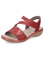 Kožené pohodlné sandály Rieker W RKR685 red