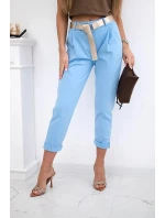 Kalhoty Puntor s páskem modrý