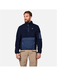 Mikina Rossignol Fleece Anorak, tmavě modrá
