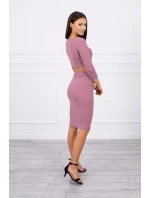 Souprava halenky a sukně tmavě růžová Souprava halenky a sukně tmavě růžová