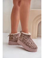 Dámské Sněhule S Leopardím Vzorem Na Platformě Zateplené Kožíškem Hnědé Xamella