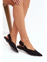 Dámské baleríny s přezkou Černé Tanelia