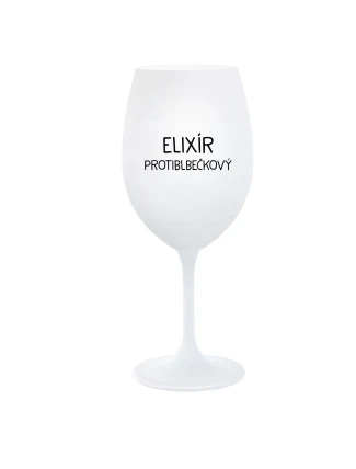 ELIXÍR PROTIBLBEČKOVÝ - biely pohár na víno 350 ml ELIXÍR PROTIBLBEČKOVÝ - biely pohár na víno 350 ml