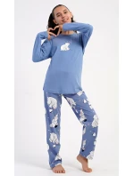 Dětské pyžamo dlouhé Méďa a tučňák