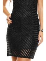 Dámské značkové šaty moderní AIKHA krátké černé - Černá - Aikha