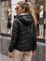 Dámská přechodová bunda s odnímatelnou kapucí, černá, FashionStreet TY5803