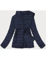 Tmavě modrá lehká prošívaná dámská bunda (20311-221) Tmavě modrá lehká prošívaná dámská bunda (20311-221)