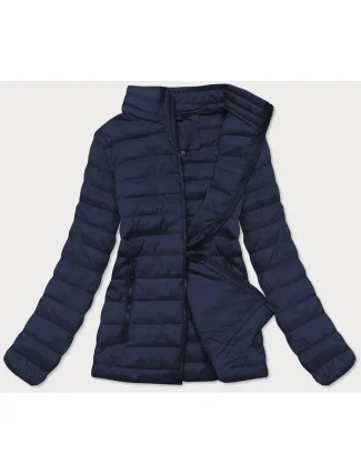 Tmavě modrá lehká prošívaná dámská bunda (20311-221) Tmavě modrá lehká prošívaná dámská bunda (20311-221)