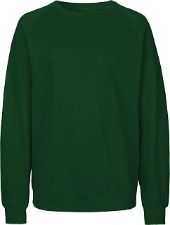 Neutral O 63001 Unisex raglánová mikina z bio bavlny 77.6301 bottle green