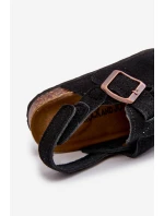 Dětské Černé Sandály Na Platformě Z Korku Vulagia