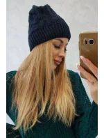 Fleecová čepice Anna K238 navy blue