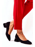 Semišové lodičky Lewski 3118 Černé