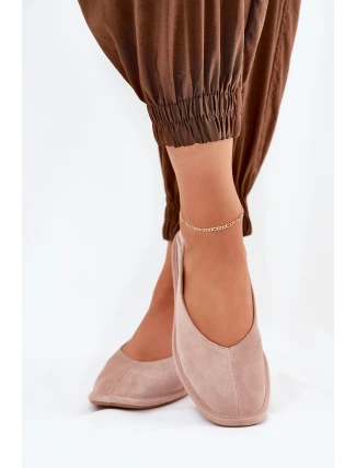 Semišové Dámské Baletky Big Star RR274081 Růžové