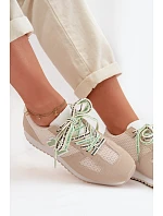 Dámské Tenisky Béžové s Ozdobným Šněrováním Henira