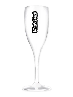 Personalizovaná nerozbitná prosecco sklenice s vlastním textem s obrysem