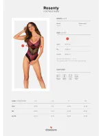 Smyslné body Rosenty crotchless teddy - Obsessive Smyslné body Rosenty crotchless teddy - Obsessive