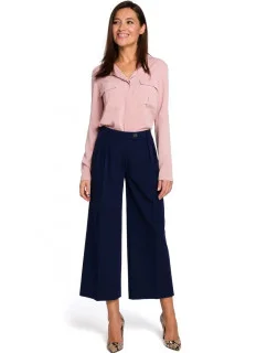 Dámské kalhoty S139 Tmavě modrá - Stylove