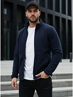 Pánská mikina na zip tmavě modrá FashionStreet BX4775
