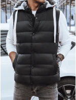 Pánská vesta s kapucí černá FashionStreet TX3936z